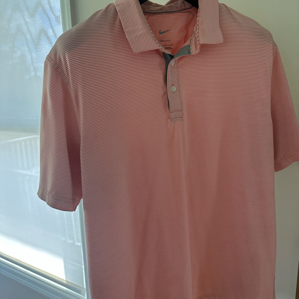 Nike Men's Light Pink Polo Shirt